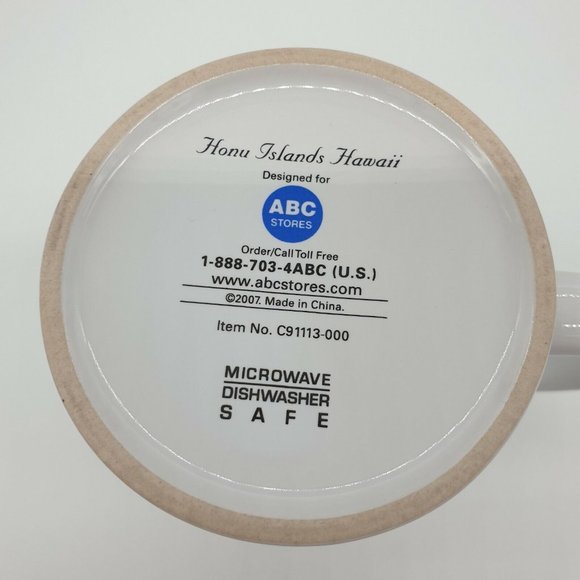 Hawaiian Sea Turtle Coffee Tea Cup Mug ABC Stores 2007 Island Collection Tropics - Picture 8 of 10